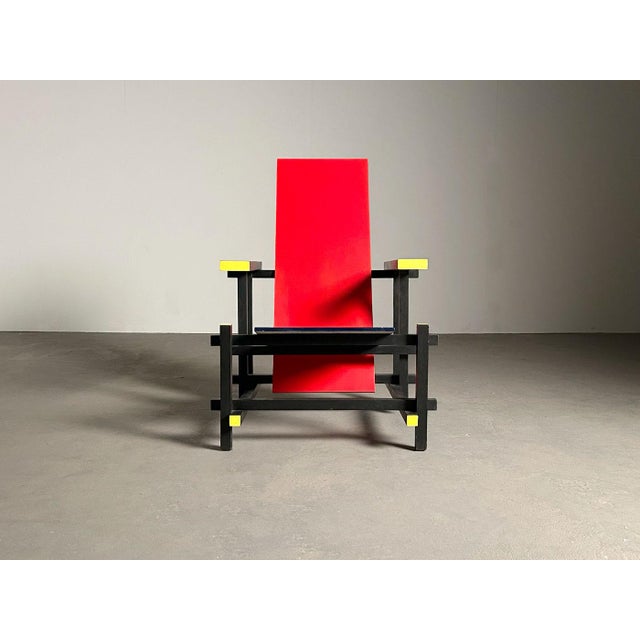 Red and Blue Chair by Gerrit Rietveld for Gerard Van De Groenekan, 1970 For Sale - Image 13 of 13