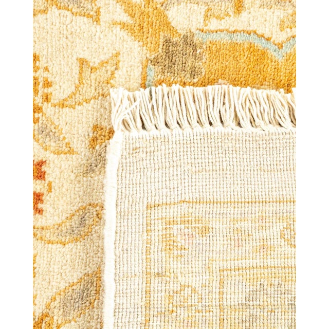 1990s Vintage Traditional Hand Knotted Wool Area Rug, Ivory - 7'10" X 10'3" For Sale - Image 5 of 9