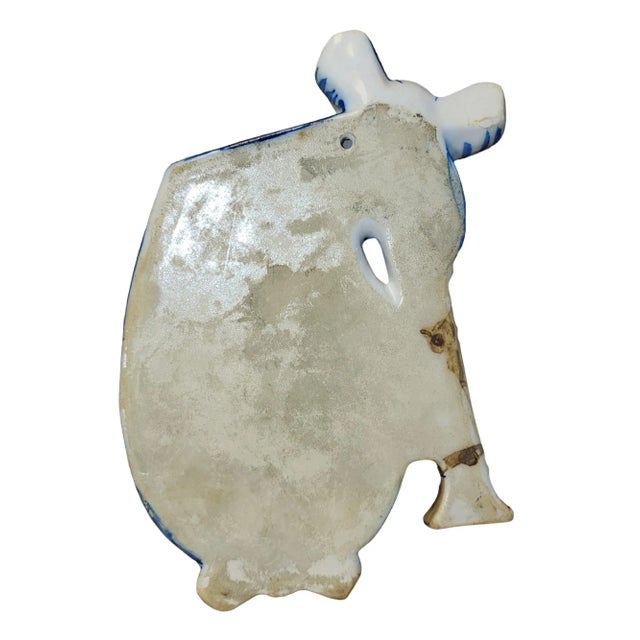 1900 - 1909 Early 1900s Early Quimper HR Henriot Wall Pocket For Sale - Image 5 of 6