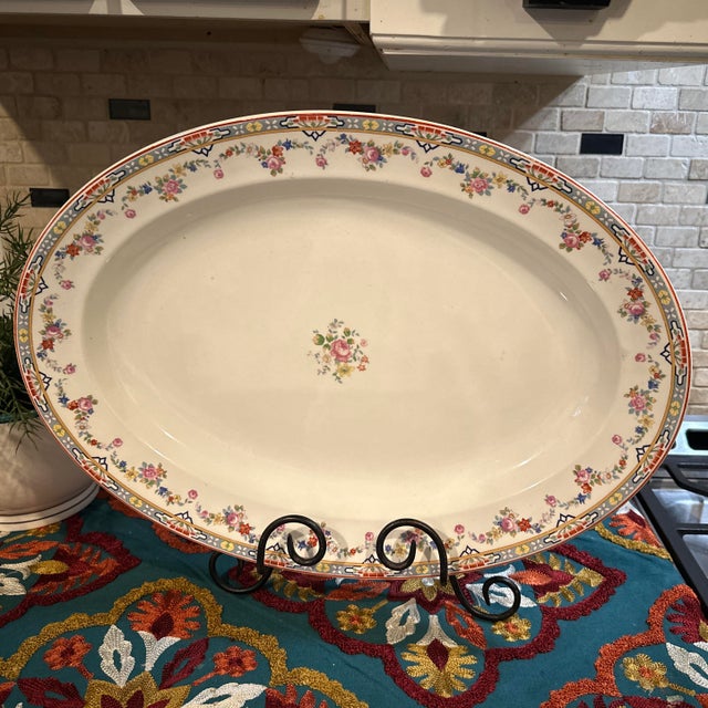 Shabby Chic Mid 20th Century Mid-Century Extra Large Platter For Sale - Image 3 of 10