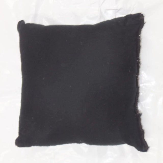 Wool pile hand woven antique Chinese Peking Pillow ,poly fill , fabric backing with sewn closure.