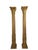 A pair of tall carved and gilded wooden columns, circa 1920. Each column rises from a square plinth to a fluted shaft and...