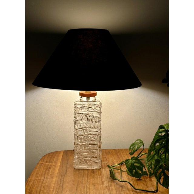 Large Glass Table Lamp attributed to Henrik Blomqvist for Stilarmatur, Tranås, Sweden, 1960 For Sale - Image 13 of 13