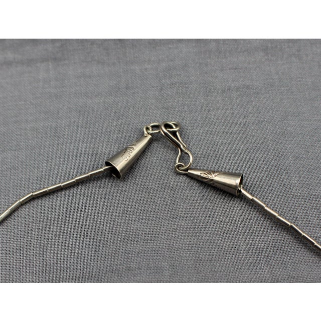 Mid-20th Century Zuni or Navajo Sterling Silver Fetish Necklace For Sale - Image 4 of 4