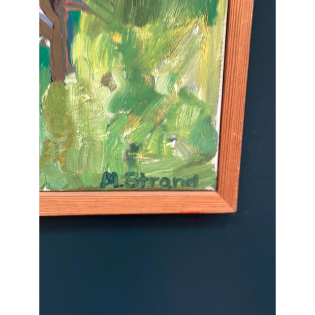 Original Swedish Oil on Canvas – “Cityscape” by Margareta Strand – Signed & Framed – 62 × 50.5 cm (24.4" × 19.9") A...