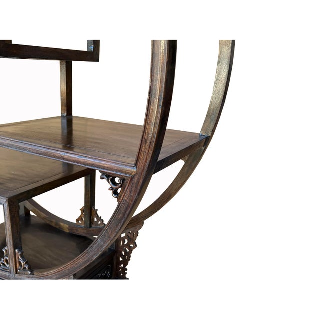 Chinese Round Top Tower Shape Display Curio Cabinet Room Divider For Sale In San Francisco - Image 6 of 8