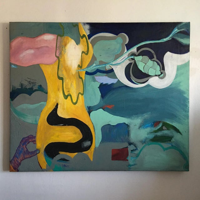 This oil painting on canvas is from the 1950 abstract expressionism movement , and the Theme of this image has become a...