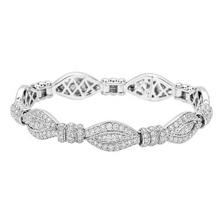 18k Pave Diamond Bracelet For Sale