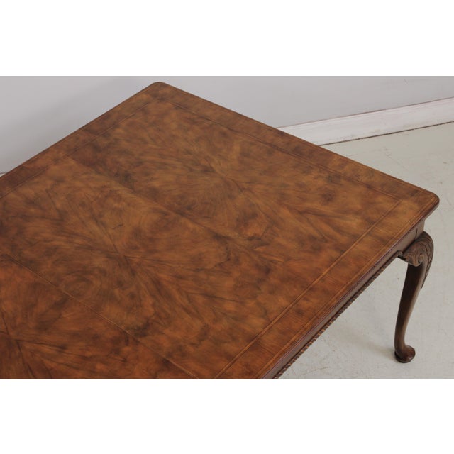 Brown Baker Stately Homes Walnut Dining Room Table For Sale - Image 8 of 17