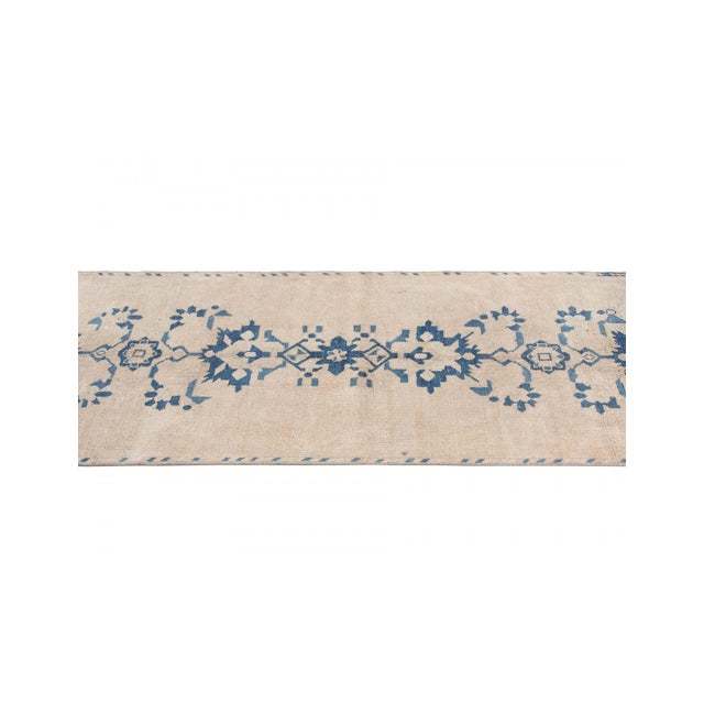 Mid-Century Modern Vintage Washed Out Tabriz Runner Rug - 2`8" X 7`9" For Sale - Image 3 of 6
