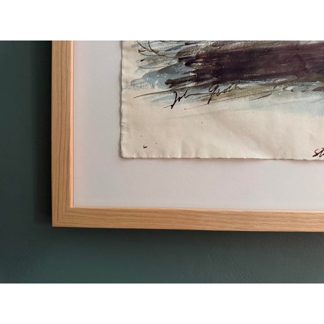 1940s Mid-Century Original John Groth Bullfight Ink & Watercolor Drawing - Custom Archival Float Frame With Tru Vue Uv Glass For Sale - Image 5 of 10