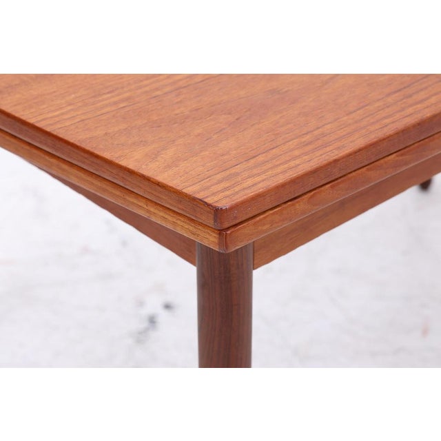 Brown Mid-Century Extendable Dining Table in Teak, 1960s For Sale - Image 8 of 11