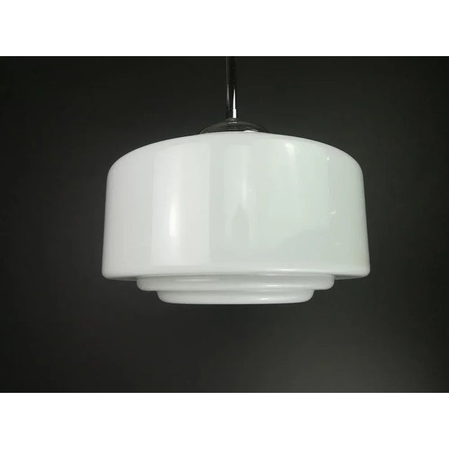 Contemporary Bauhaus Opal Hanging Lamp For Sale - Image 3 of 8