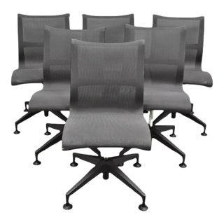 Herman Miller Setu Side Chair Metal Mesh Desk Office Swivel Chair - Set of 6 For Sale