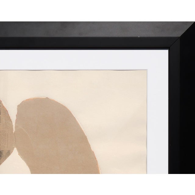 Conrad Marca-Relli "Ibiza" Brown and Neutral-Toned Abstract Minimalist News Print Collage Ed. 12/35, 1968 For Sale In Houston - Image 6 of 11