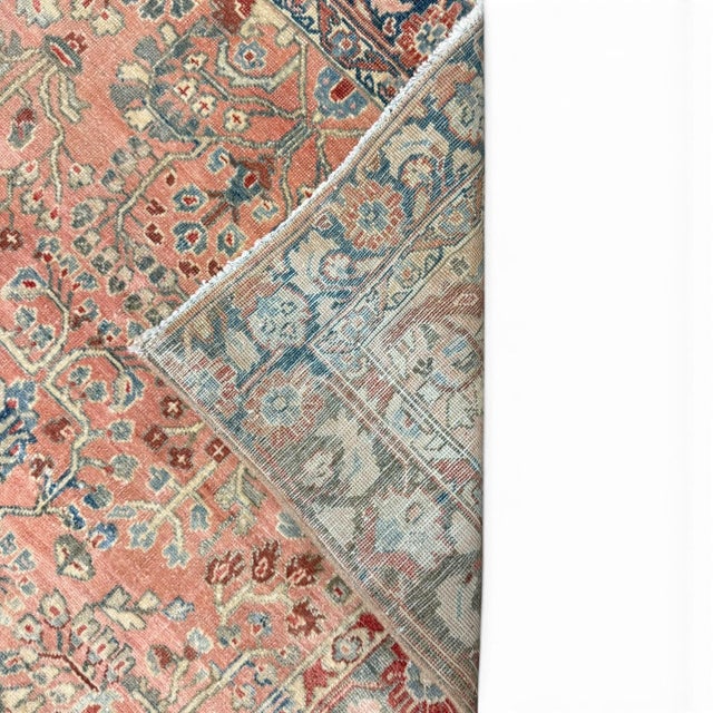 Antique Floral Rug | Dusty Pink With Stylized Garden Motifs 3x5 For Sale - Image 4 of 5