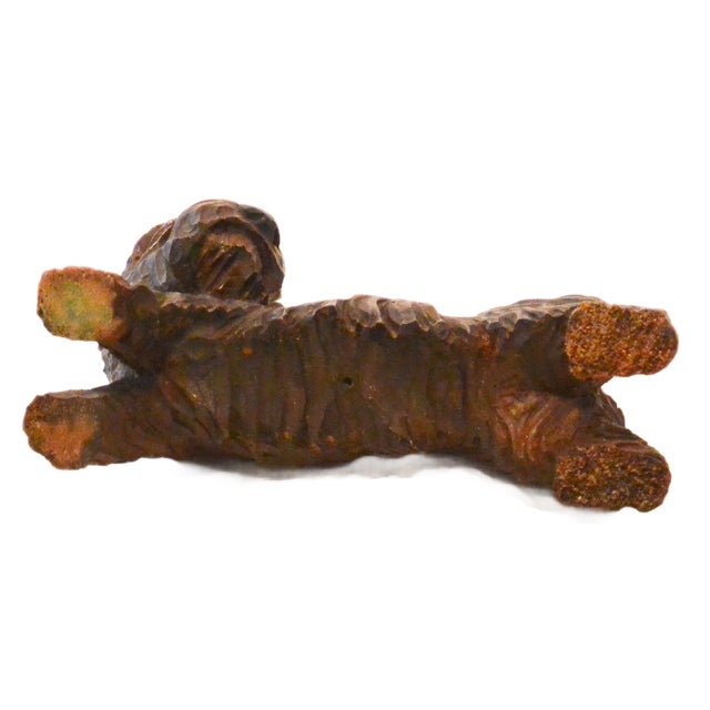 Antique Black Forest Hand-Carved Wood Scottish Terrier - Brienz, Switzerland For Sale - Image 9 of 9