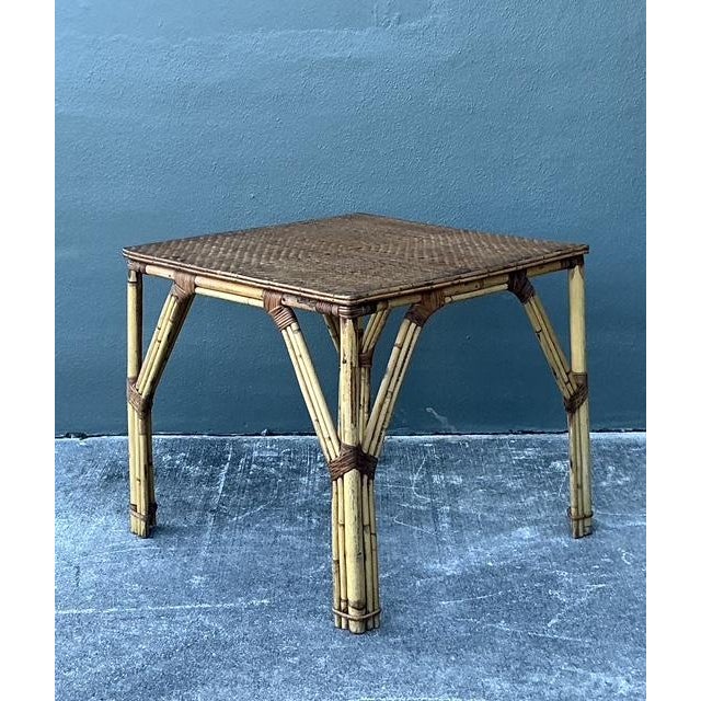 This striking vintage dining set is a quintessential example of 1970s Organic Modern design, perfectly capturing the...