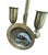 Italian Brass Two-Light Wall Sconces With Original Ivory Shades - Pair For Sale - Image 11 of 15