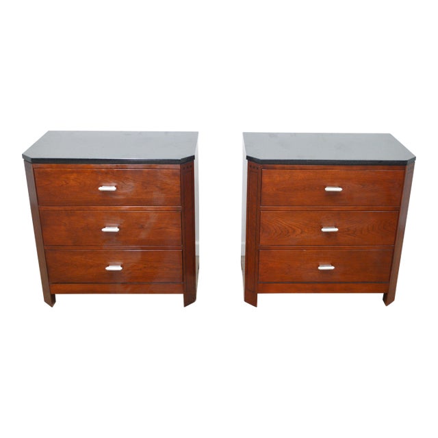 Stickley Cherry Nightstands a Pair For Sale