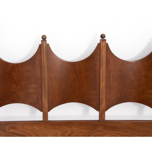 Thomasville Arched Queen Headboard Mid Century For Sale - Image 11 of 12