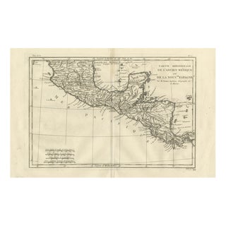 Map of Southern Mexico and New Spain by Rigobert Bonne, 1780s For Sale