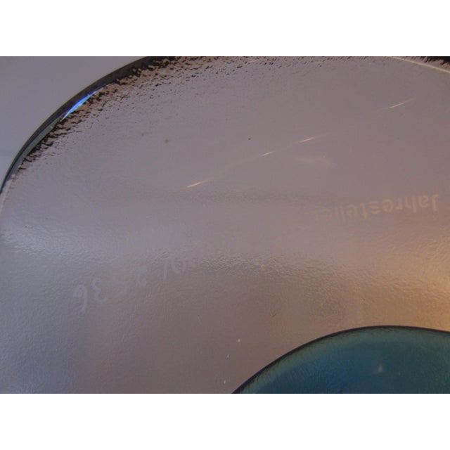 Large Blue Flower Glass Bowl from Rosenthal, 1977 For Sale - Image 7 of 10