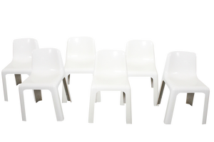 Fiberglass Ozoo 700 Dining Chairs attributed to Marc Berthier for Roche Bobois, 1970s, Set of 6