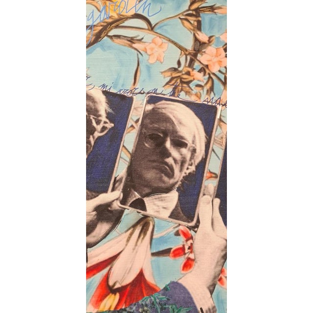 Composition with Andy Warhol, 2000s, Mixed Media Canvas Print For Sale - Image 5 of 16