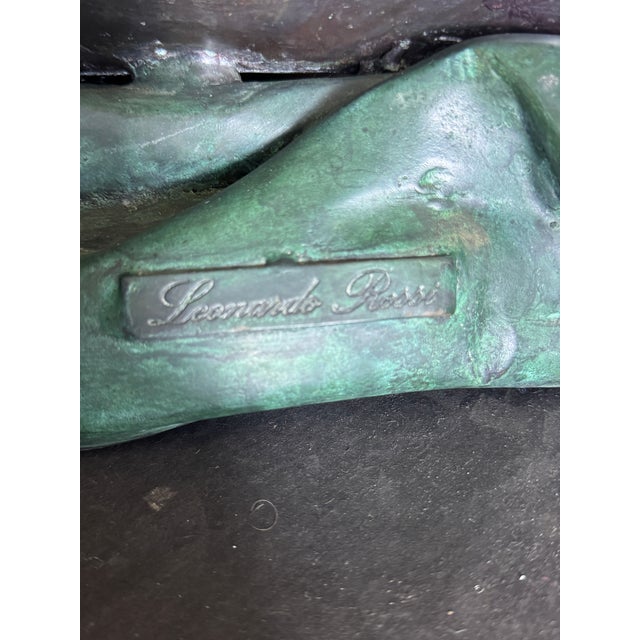 Mid Century Leonardo Rossi Bronze Hand Sculpture Glass Top Coffee Table For Sale - Image 11 of 11