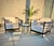 Classic Michael Taylor Montecito garden chairs in the original hand painted bronze finished that has been touched up....
