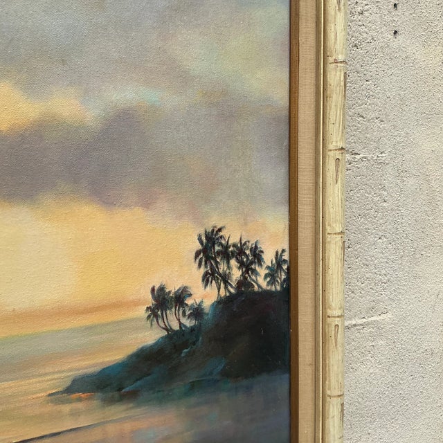 Vintage Boho Original Landscape Oil Painting on Canvas For Sale In West Palm - Image 6 of 7