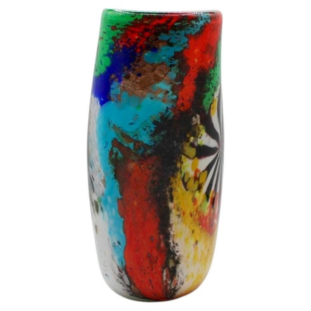 Dino Martens Dino Martens Oriente Murano Art Glass Vase for Aureliano Toso, 1950s For Sale - Image 4 of 14
