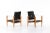 Set of Black Leather Safari Chairs attributed to Kaare Klint, 1950s For Sale - Image 6 of 12