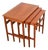 Teak Nesting Tables by Hans J. Wegner for Andreas Tuck, 1960s, Set of 3 For Sale