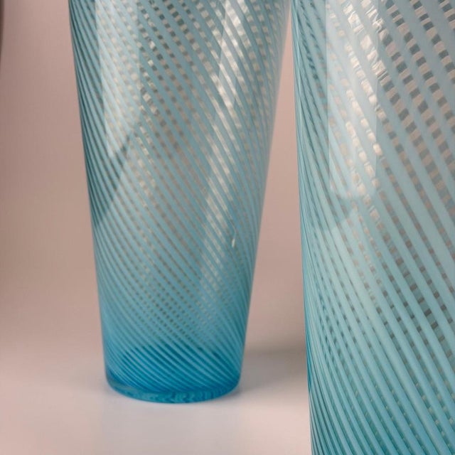 Vintage Murano Glass Vases by Gio Ponti, Italy, 1970s, Set of 3 For Sale - Image 6 of 12
