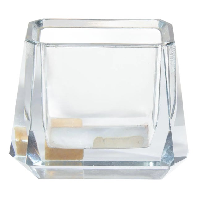 Seguso Murano Italian Faceted Glass Vase For Sale