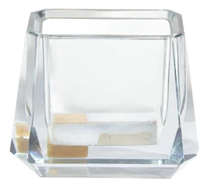 Seguso Murano Italian Faceted Glass Vase