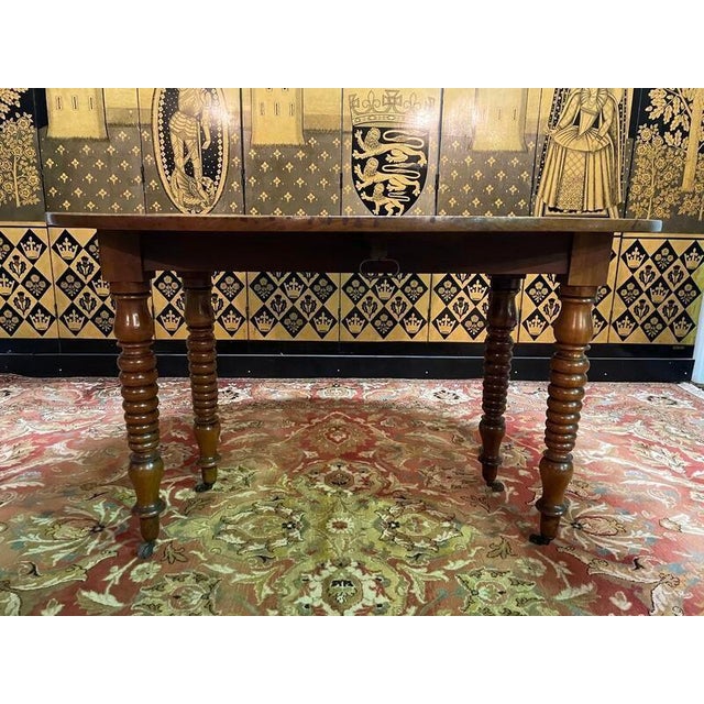 Louis Philippe Oval Dining Table with 6 Legs For Sale - Image 6 of 6