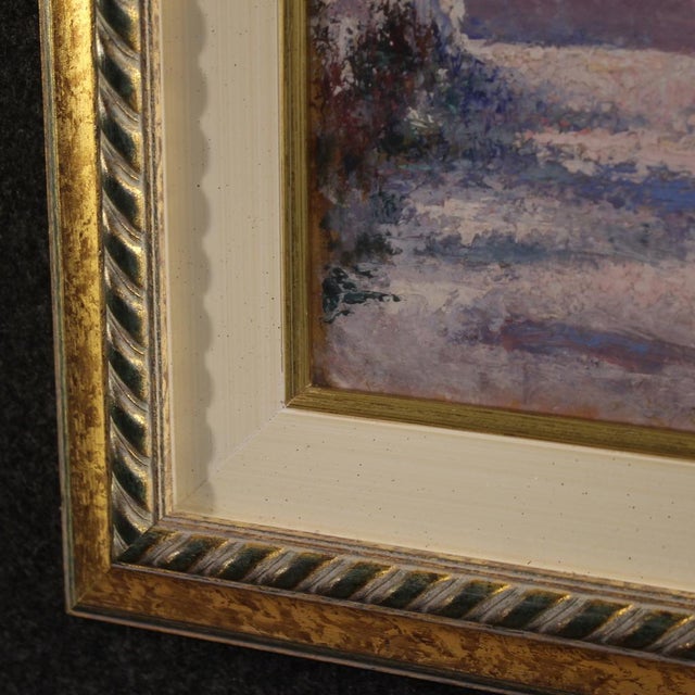 Italian Artist, Snowy Landscape, 1932, Oil on Board, Framed For Sale - Image 11 of 16