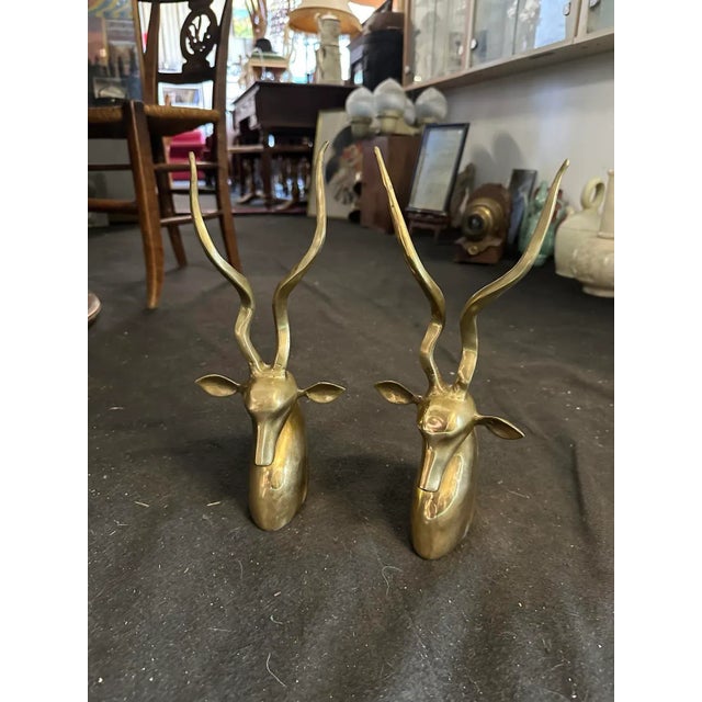 Metal Kudu Antelopes by Karl Springer, 1972, Set of 2 For Sale - Image 7 of 7