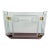 Vintage Art Deco Etched Glass Fireplace Screen With Brass Hardware For Sale