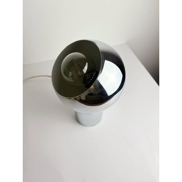 Mid-Century Modern Magnetic Globe Table Lamp in Chrome by Goffredo Reggiani, Italy, 1970s For Sale - Image 3 of 11