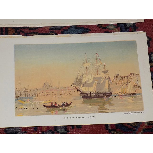 Printmaking Materials Authentic Antique 19th Century Lithographic Views of British Colonial Middle East - Set of 6 For Sale - Image 7 of 8