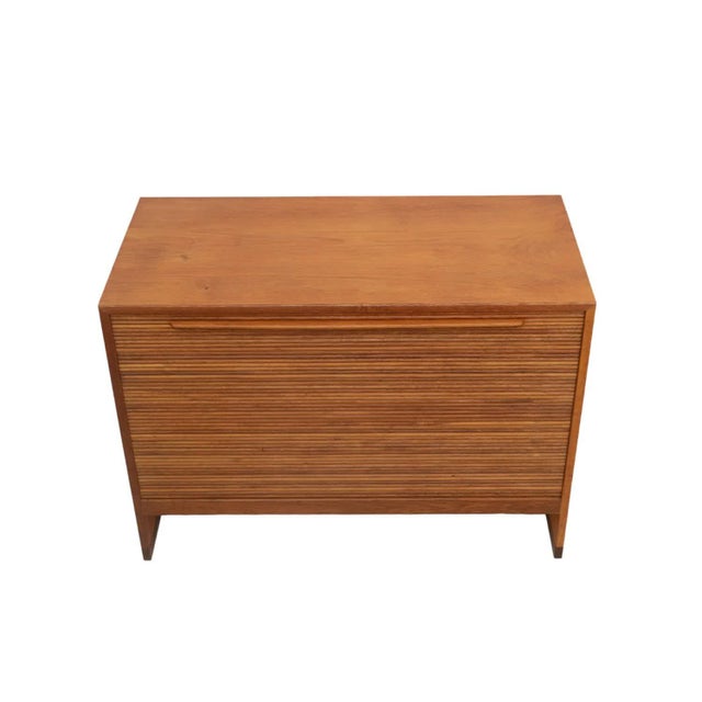 Mid-Century Danish Oak Tambour Cabinet by Hans J. Wegner for Ry Møbler, 1950s For Sale - Image 9 of 10