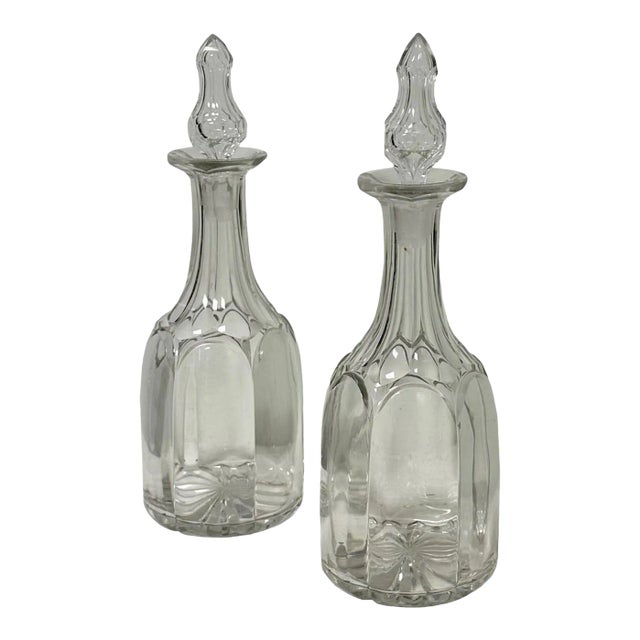 Lead Crystal Decanter’s Decanters - a Pair For Sale