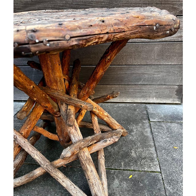 American Rustic Adirondack Twig Side Table For Sale - Image 9 of 12