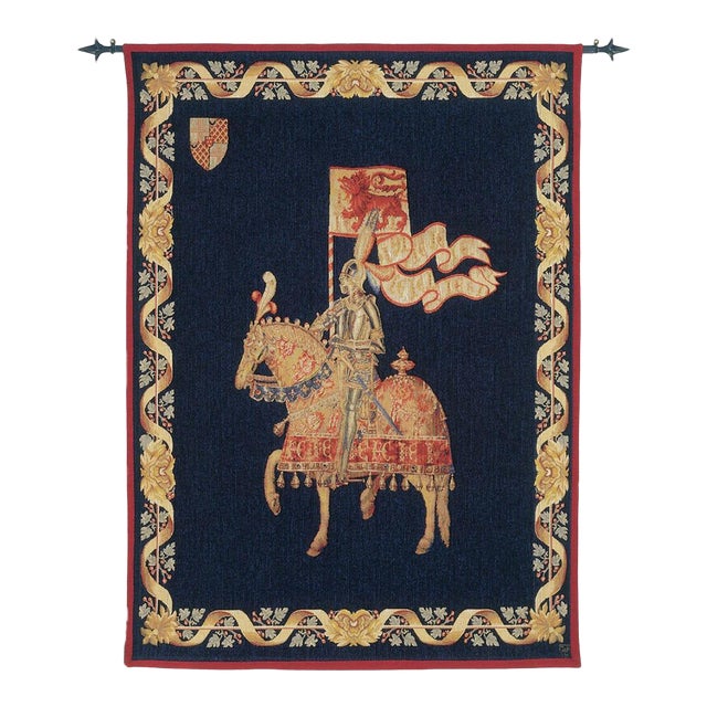 The Knight Loom Woven Tapestry - 145 X 105 Cm (4'9" X 3'5") - Requires Rod Size 3 For Sale
