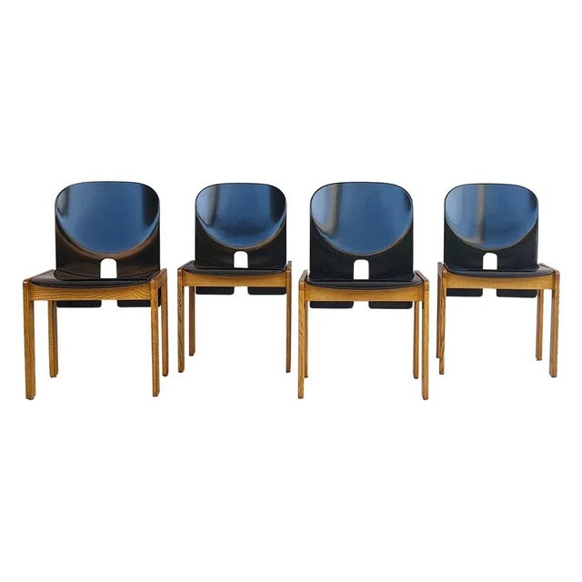 Black Model 121 Chairs by Afra & Tobia Scarpa for Cassina, Italy, 1960s, Set of 4 For Sale - Image 8 of 8