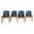 Black Model 121 Chairs by Afra & Tobia Scarpa for Cassina, Italy, 1960s, Set of 4 For Sale - Image 8 of 8